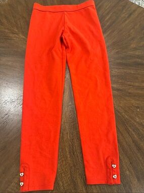 Janie and Jack Girls Button Cuff Ponte Pant red size 10